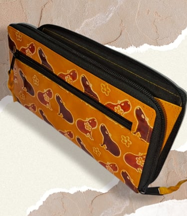 leather purse, hand made leather bag