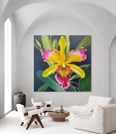 Visualization of Christine Knize’s Monumental Orchid Painting
