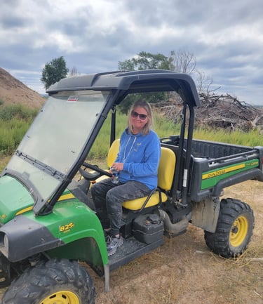 riding around in the gator