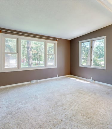 Freshly painted living room.