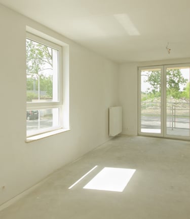 Remodeled living room work in progress.
