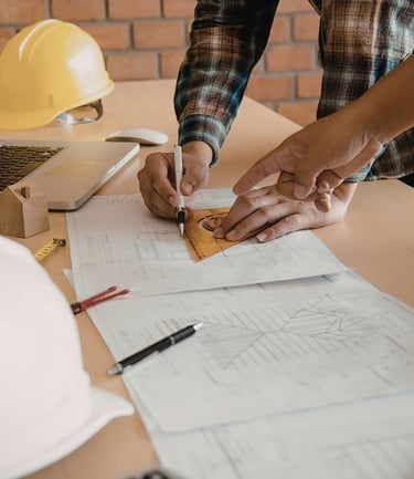 General contractor working with home owner.