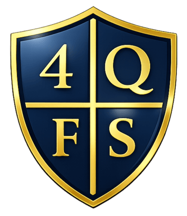 The logo of 4Quarters Financial Services, looking professional