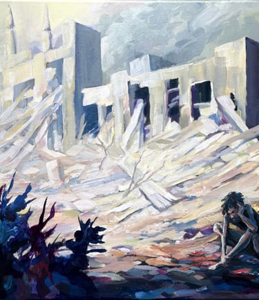 "What A Waste" Acrylic on canvas $600