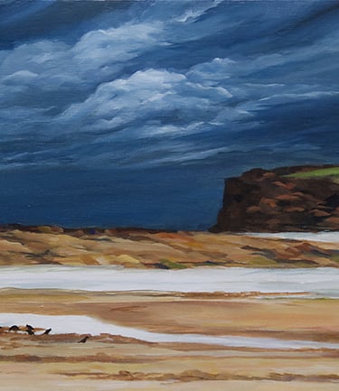 "Prospero's Shore" Acrylic on canvas $1000