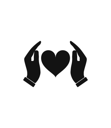 two hands and a heart - a just giving logo