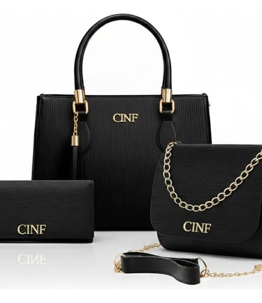 Kit Com 3 Peças Bolsas Feminina 