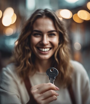 four brass skeleton keys