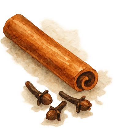 Zimtrolle und Nelken für einen Glühmost