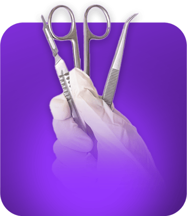 a person holding a pair of scissors and a pair of scissors