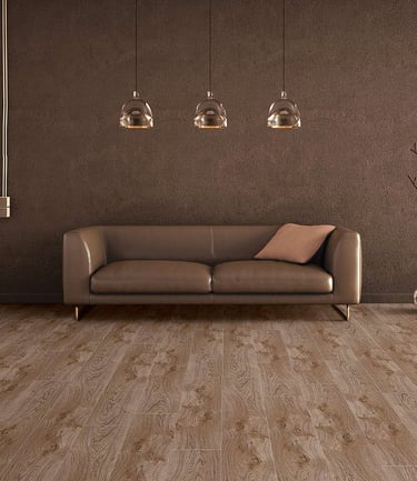 Oak Wheat Laminate Flooring Installed Image