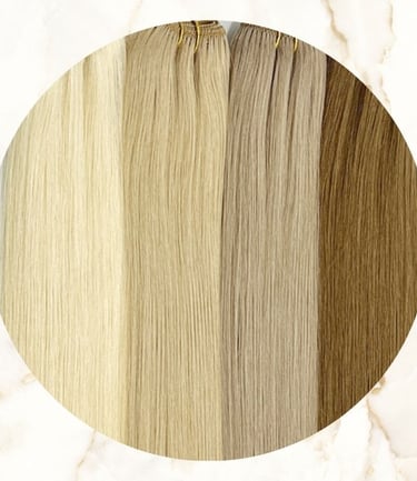 Gefärbte Echthaartressen