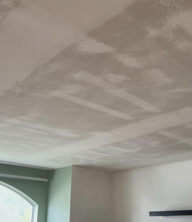 Ceiling after popcorn removal