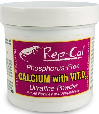 Rep-Cal Phosphorous-Free Calcium Ultrafine Powder Supplement with Vitamin D3