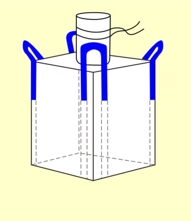 Flexible bulk container for agriculture products