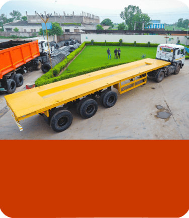 ICAT certified flatbed trailer by MS Engineering Works  versatile transport solution for heavy mach