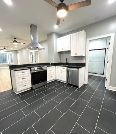 Modern kitchen remodel by Page Homes and Yards LLC in Columbus, OH.