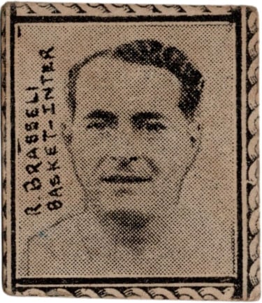 1947 Sportlandia Olimpico R. Brasseli Basket-Inter Basketball Card from Uruguay