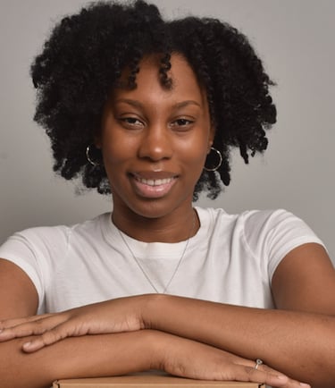 busty beautiful black woman smiling