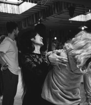 a woman in a hat and a man in a hat