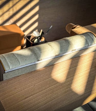 Custom printed book with leather cover