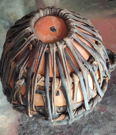 Traditional Indian Dafli Tambourine – Handcrafted  Drum with Metal Jingles Used in Folk and Devotional Music