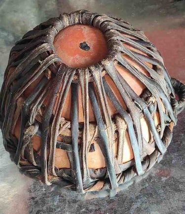 Traditional Indian Dafli Tambourine – Handcrafted  Drum with Metal Jingles Used in Folk and Devotional Music