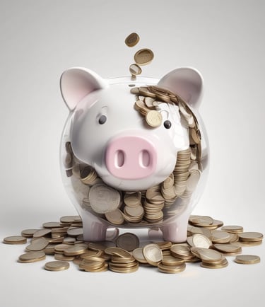 Hucha dinero Ahorro joven