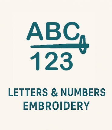Letters and Numbers Embroidery 