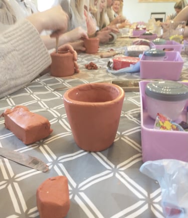 Clay Pots and Trinket Dish hen party york