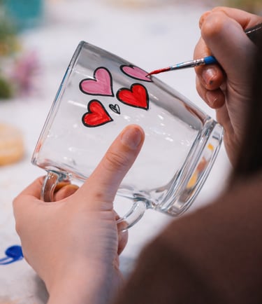 glass painting hen party workshop York