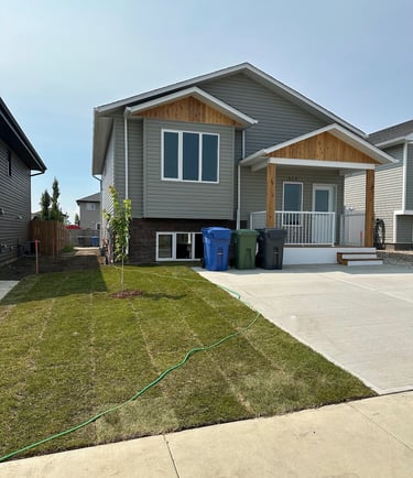 craftsman style with cedar and stone accents.