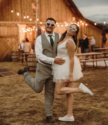 funny couple in the beer garden