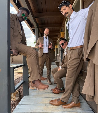 groomsmen on wedding day