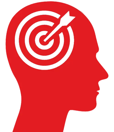 Red head with arrow goal