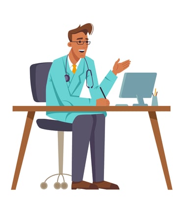 Suboxone doctor talking to suboxone patioent