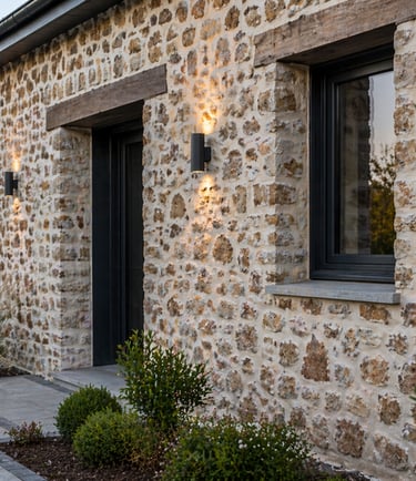 Maison en pierre naturelle – façade authentique et rénovée