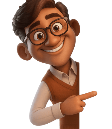 a cartoon character holding a finger up to a publicity for a move in out cleaning service summer