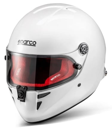 white sparco composite helmet