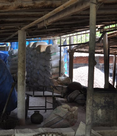 Lime shell plant in Kochi, Kerala, India