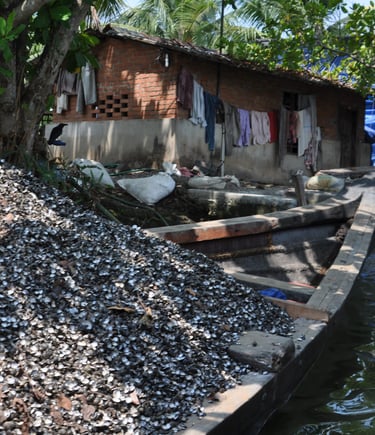 Lime shell plant in Kochi, Kerala, India