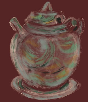 Digital drawing - Alan Caiger Smith soup tureen