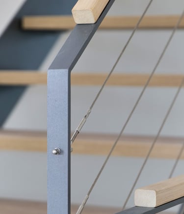 Innengeländer mit Drahtseil