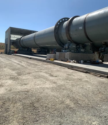 completed installation of rotating drum bioreactor