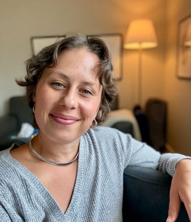 andree patenaude is a white woman smiling, she specializes in somatic therapy