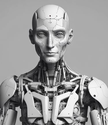 Futuristic holographic interface showing automated social media integrations.