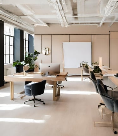 Textile fabrics company: spacious open plan offices Textile fabrics manufacturing company: spacious 