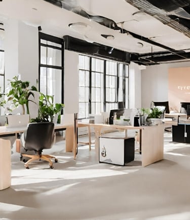 Textile fabrics company: spacious open plan offices Textile fabrics manufacturing company: spacious 