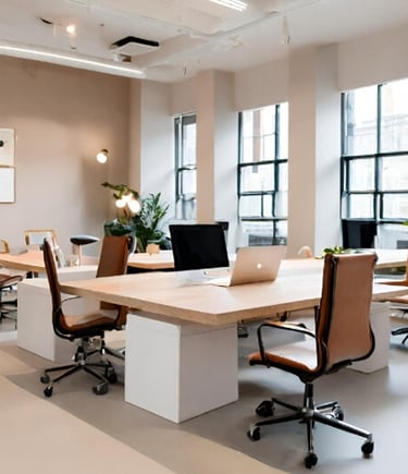 Textile fabrics company: spacious open plan offices Textile fabrics manufacturing company: spacious 