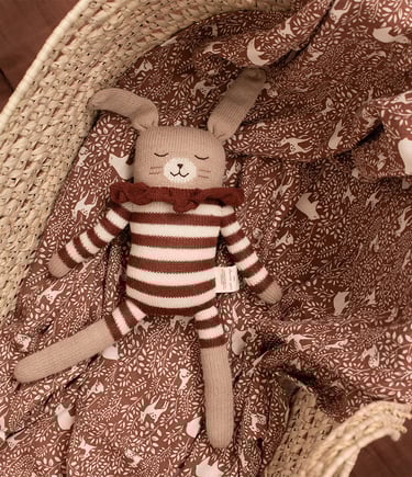 grand doudou lapin main sauvage